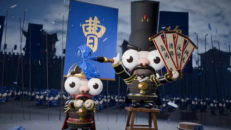 Cao Cao musters his army